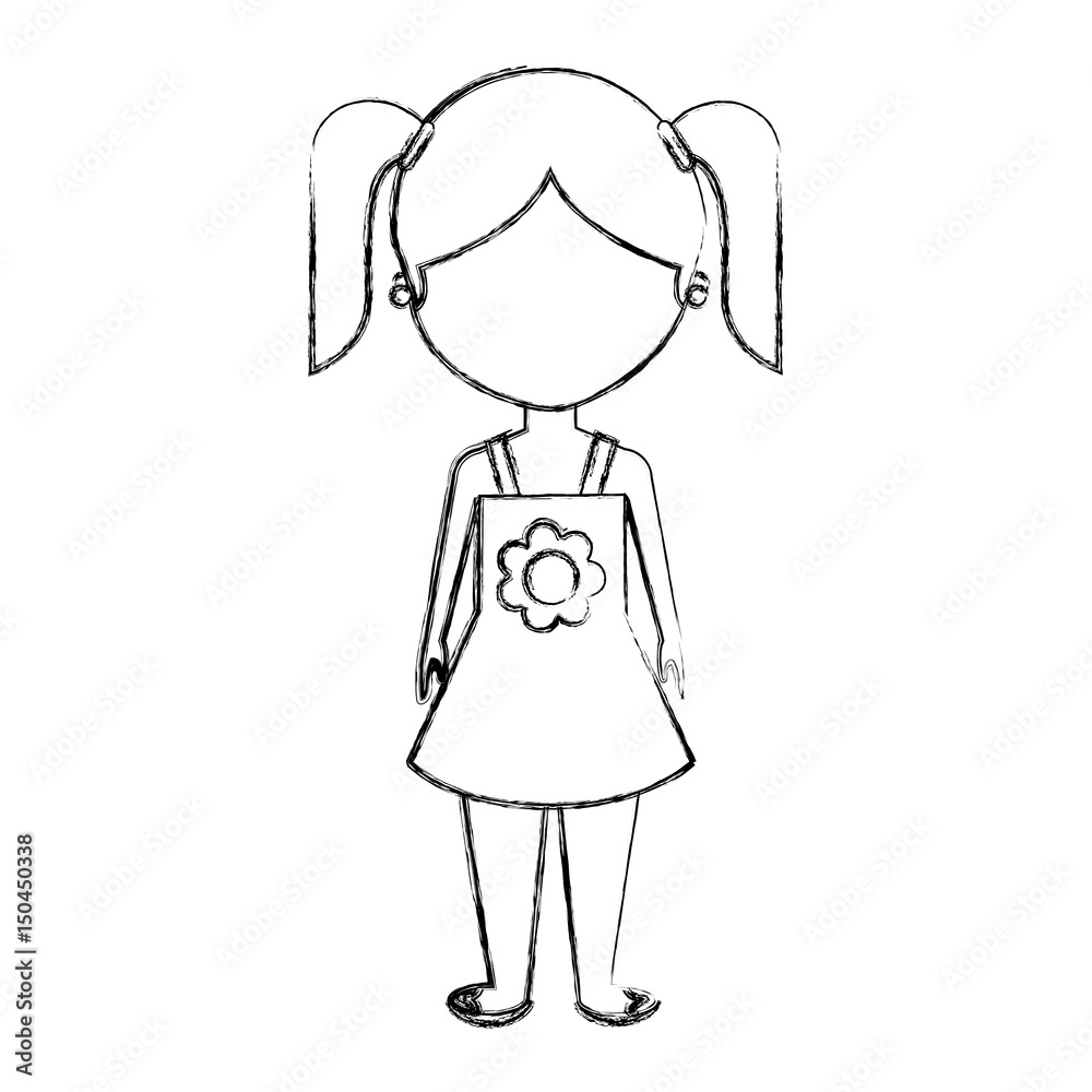 cute little girl character vector illustration design cute little girl character vector illustration design