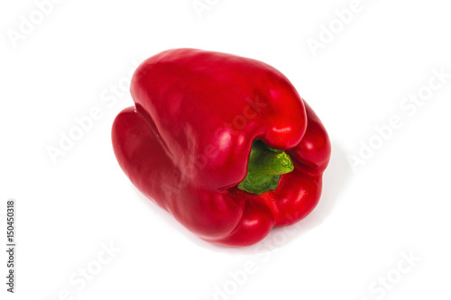 Organics red Bell pepper isolated on white background © TYSB