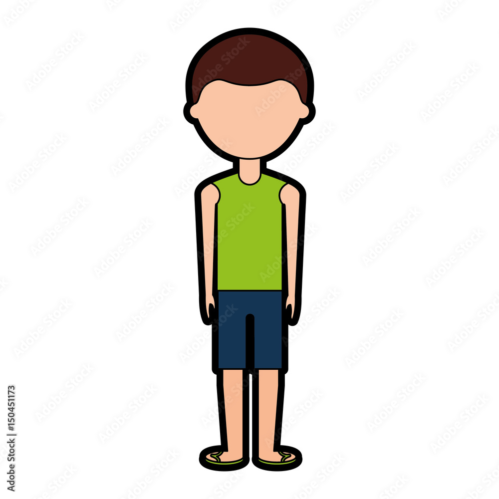 young man with summer fashion vector illustration design young man with summer fashion vector illustration design