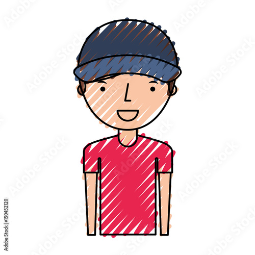 delivery worker avatar character vector illustration design