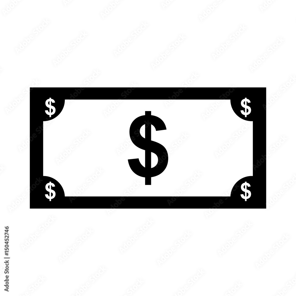 bill dollar isolated icon vector illustration design bill dollar isolated icon vector illustration design