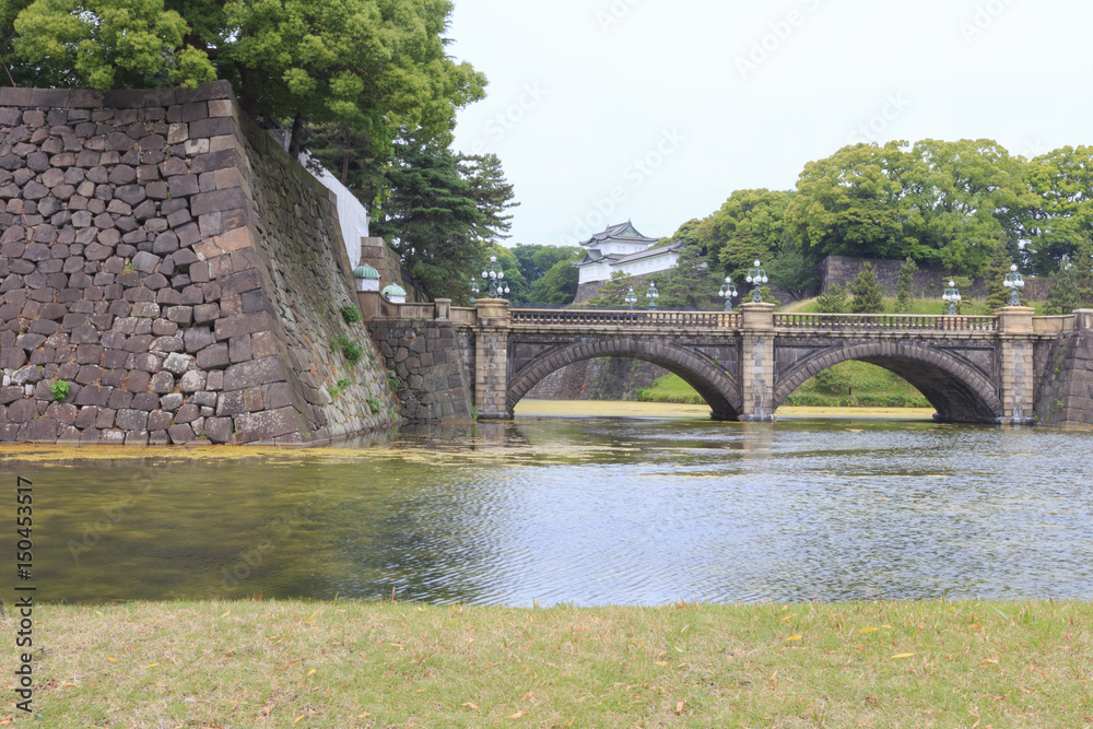 Nijubashi bridge at Imperial palace in Tokyo Japan