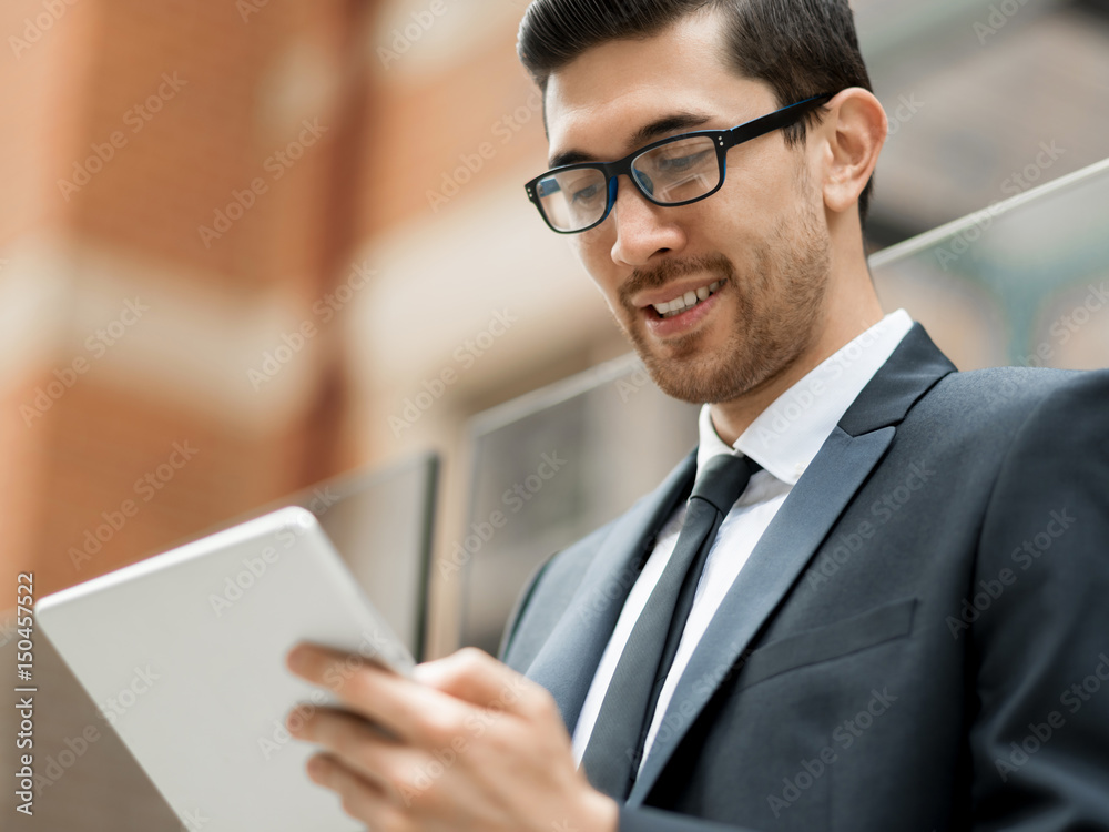 Portrait of handsome businessman outdoor Portrait of handsome businessman outdoor