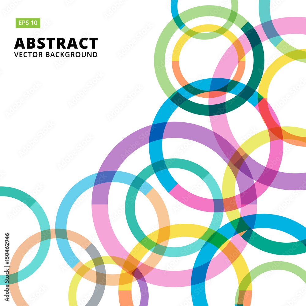 Obraz premium circle colorful abstract vector background