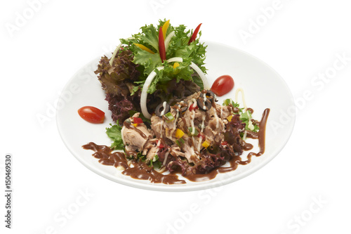 Isolate and clipping path of tuna salad.