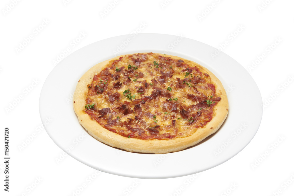Isolate and clipping path of margarita pizza. Isolate and clipping path of margarita pizza.