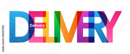 "DELIVERY" Colourful Vector Letters Icon