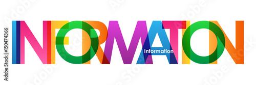 INFORMATION Colourful Vector Letters Icon 
