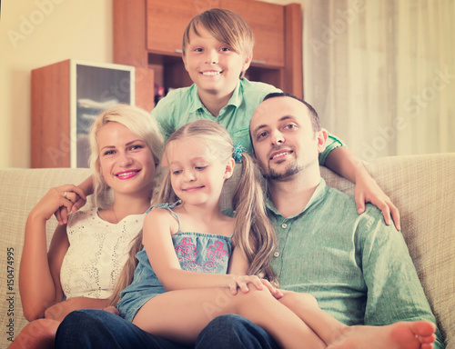 Positive family with two kids