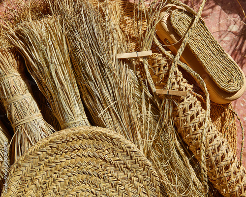 Esparto halfah grass used for crafts basketry photo