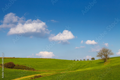 Sommer Himmel H  gel Wiese J  gersitz