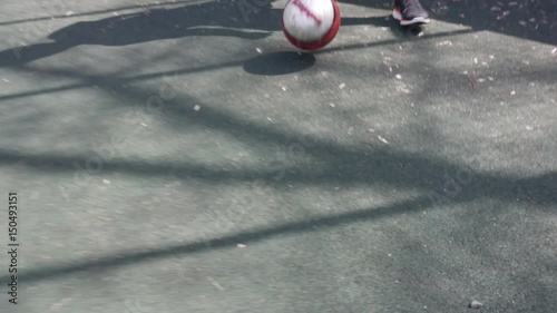 School Children Playing at the Stadium in Football