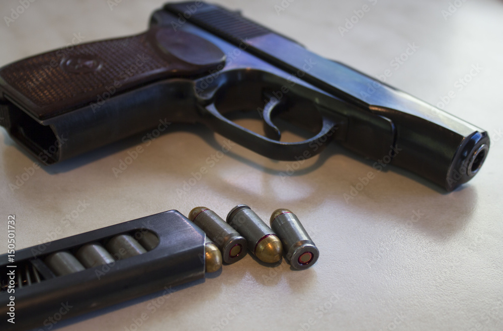 russian pistol black gun russian pistol black gun