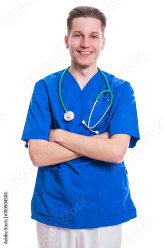 Doctor on white background