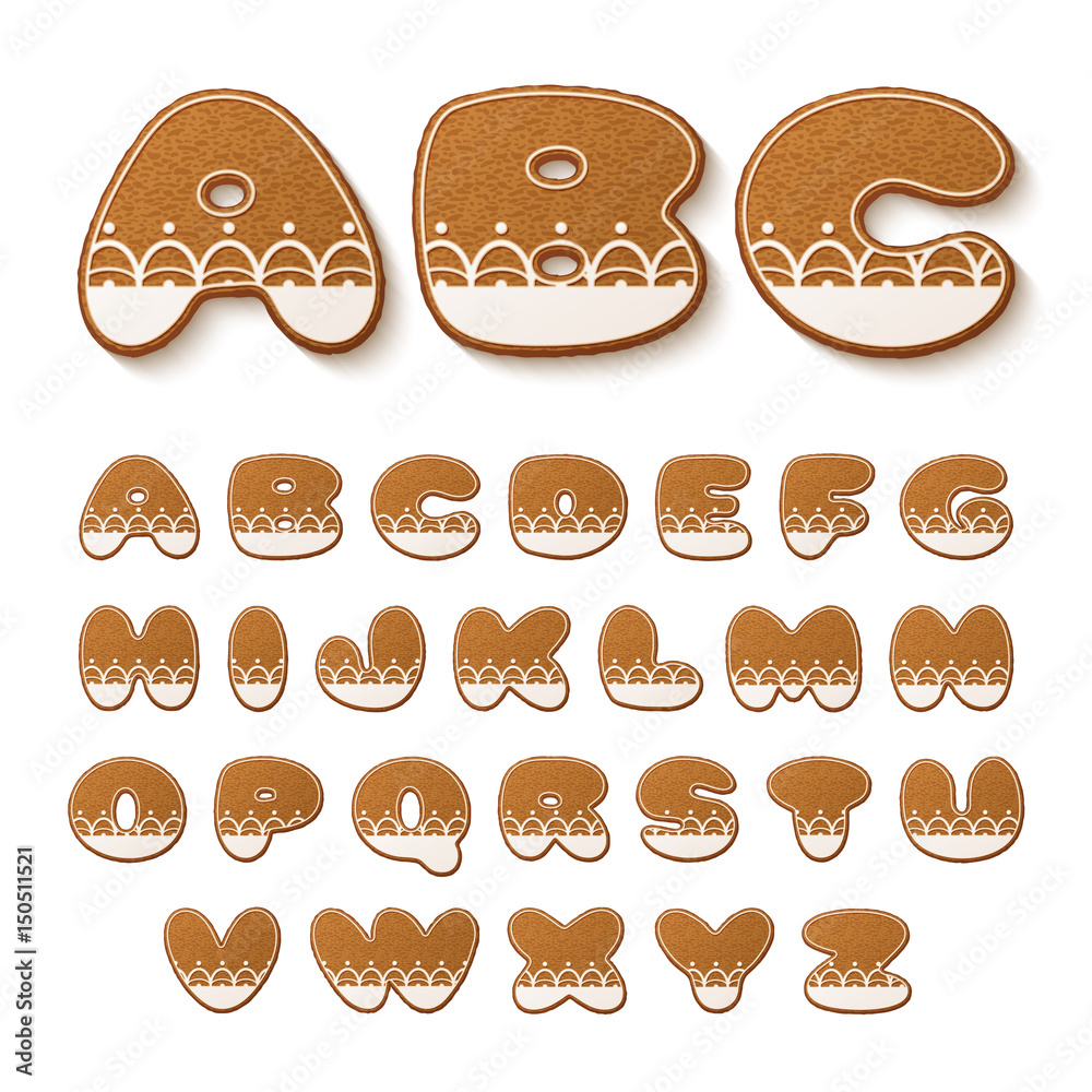 Gingerbread cookies alphabet Gingerbread cookies alphabet