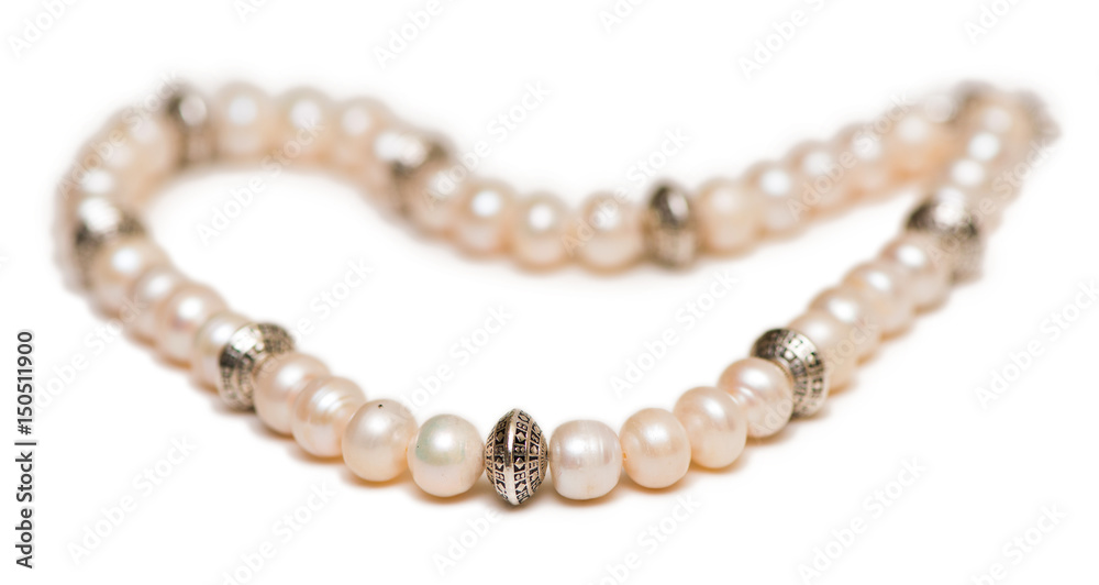 Jewellery necklace isolated on the white background Jewellery necklace isolated on the white background