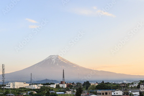 Fuji Mountain during sunset
