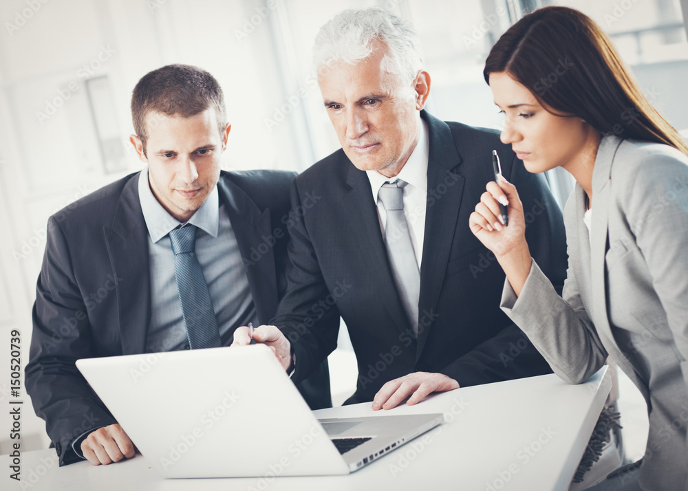 Fototapeta premium Businessman Showing Something to His Colleagues