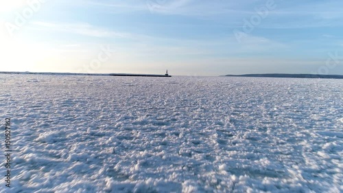 Wallpaper Mural Drone video of ice on lake michigan Torontodigital.ca