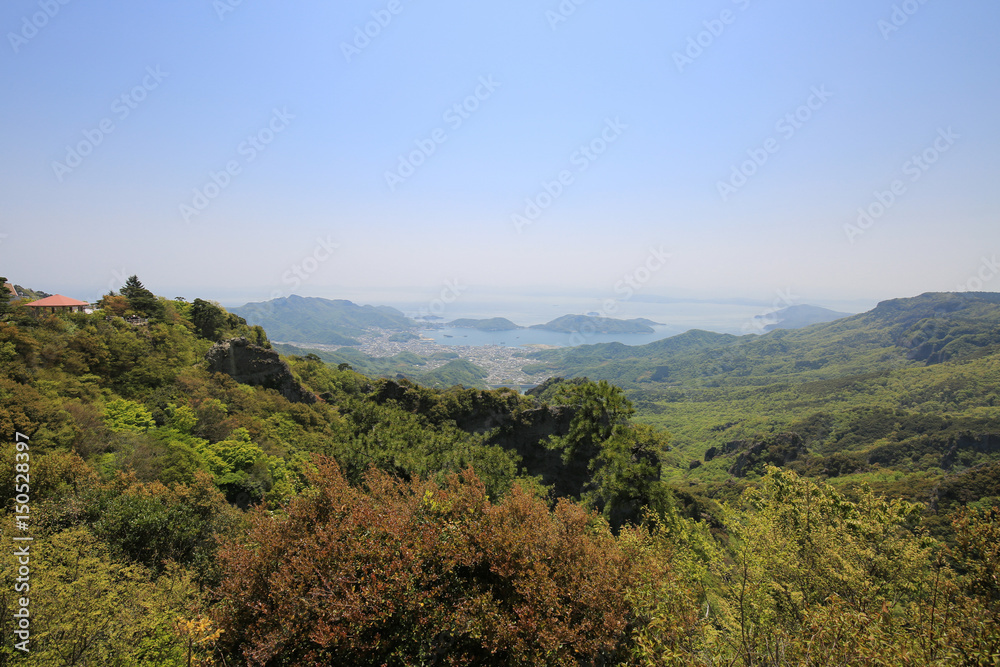 香川県小豆島町　寒霞渓　鷹取展望台からの風景