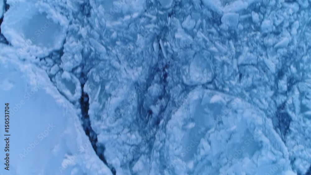 Drone video of ice on lake michigan Drone video of ice on lake michigan