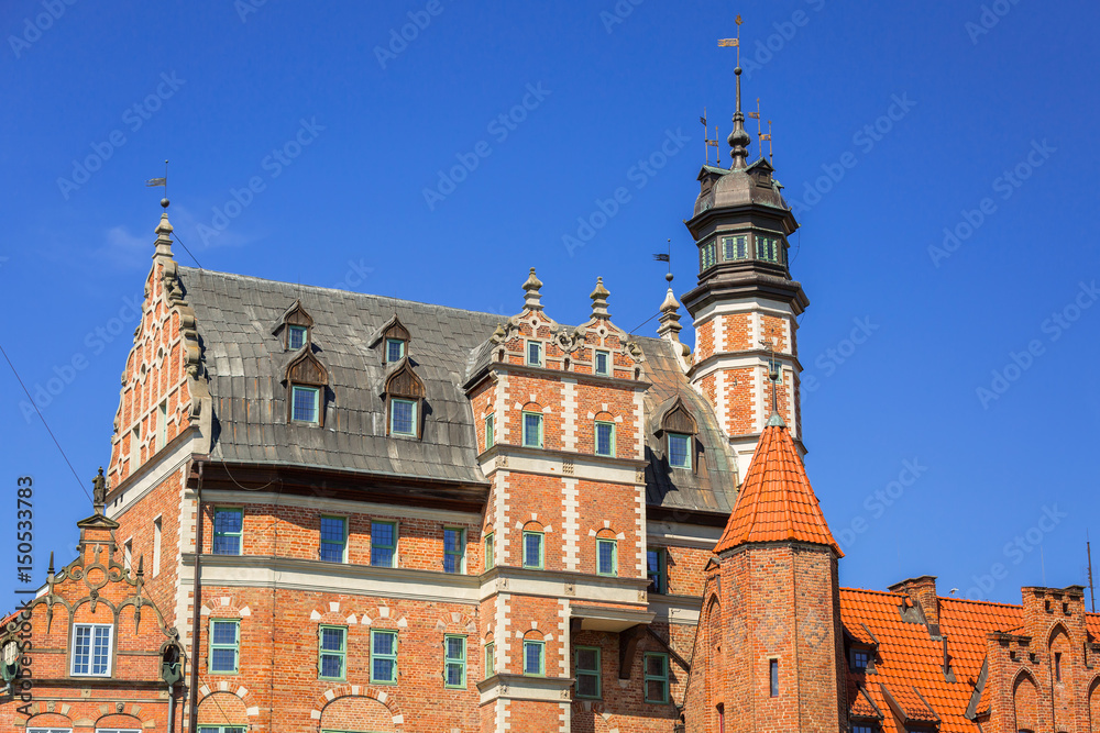 Architecture of the old town in Gdansk, Poland