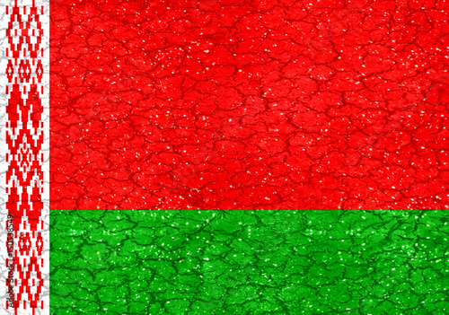 Bielorrusia Grunge Style National Flag photo