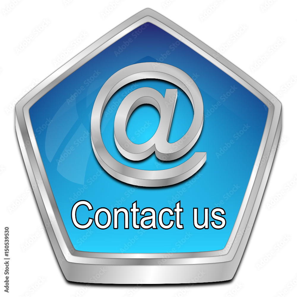 Button contact us - 3D illustration Button contact us - 3D illustration