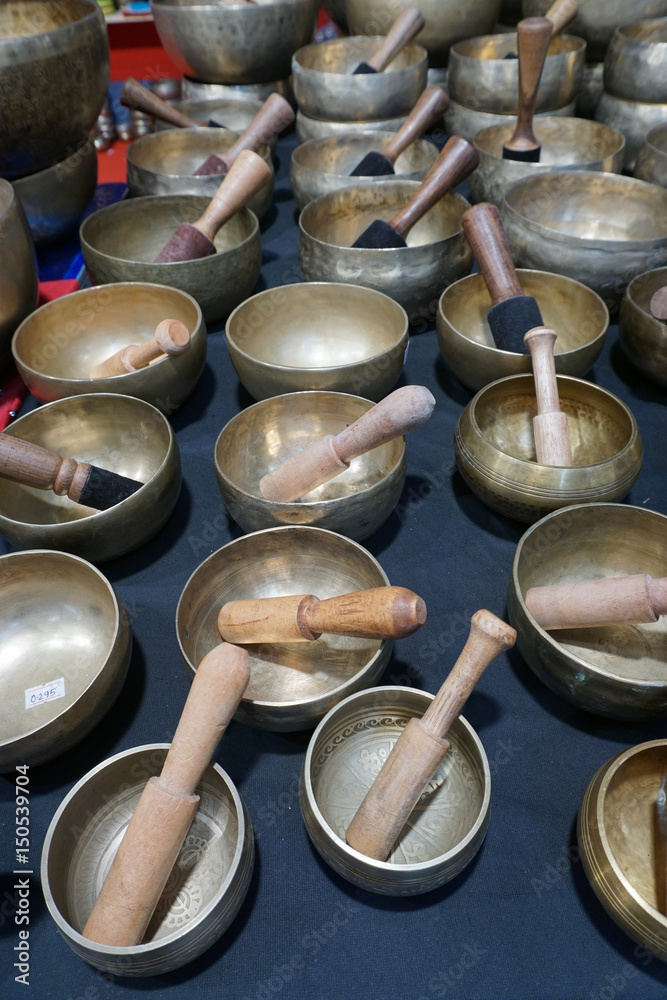 Set of Singing bowls (also known as Tibetan Singing Bowls, rin gongs