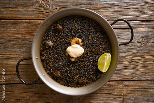 Black rice Paella recipe for two from Spain
