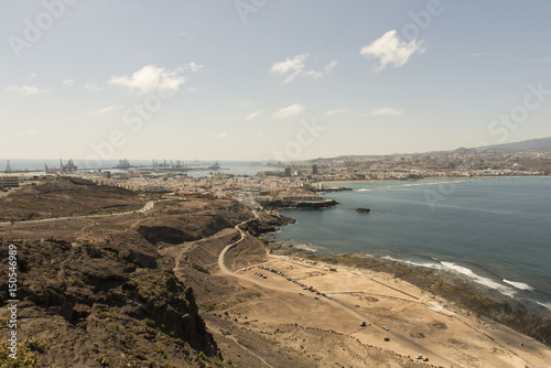 Vista panor  mica de la ciudad de Las Palmas de Gran Canaria  Islas Canarias  Espa  a