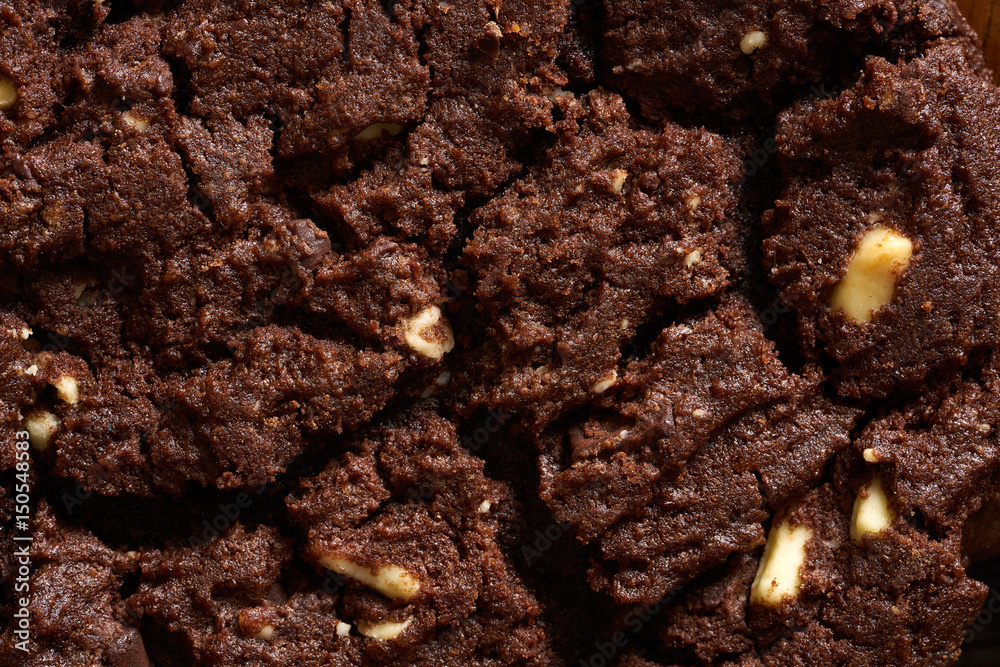 Chocolate cookie close-up macro detail Chocolate cookie close-up macro detail