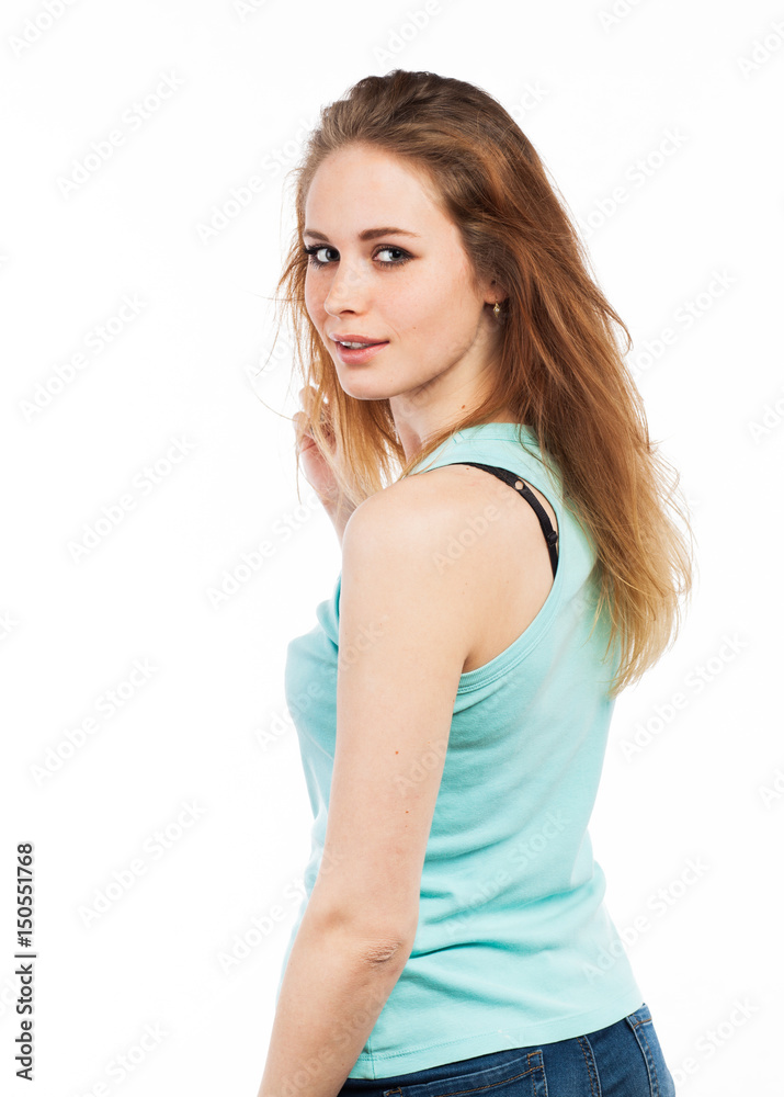 Woman turning around Woman turning around
