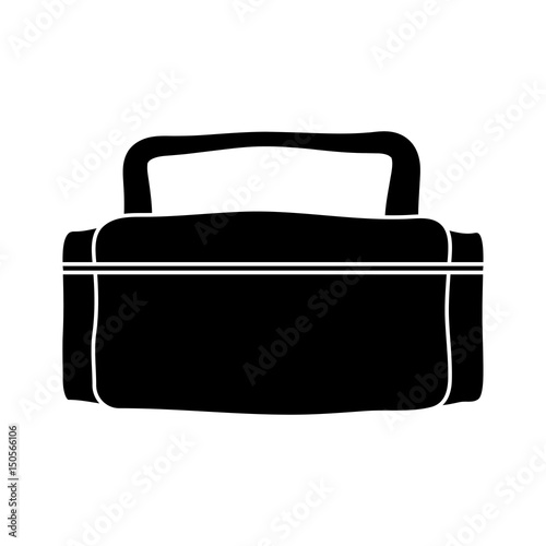 gym bag icon over white background. vector illustration