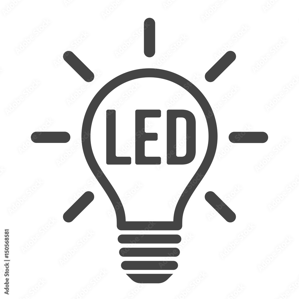 LED light bulb icon Stock Vector | Adobe Stock