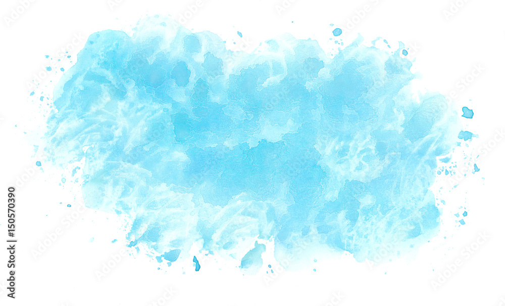 Watercolor Splash - Blue clouds