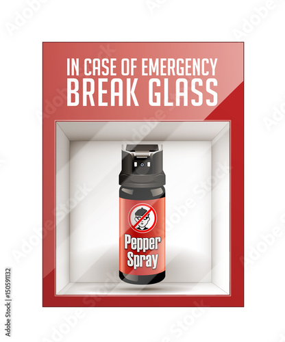 In case of emergency break glass - self defence concept  