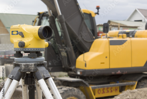 Theodolite on tripod photo