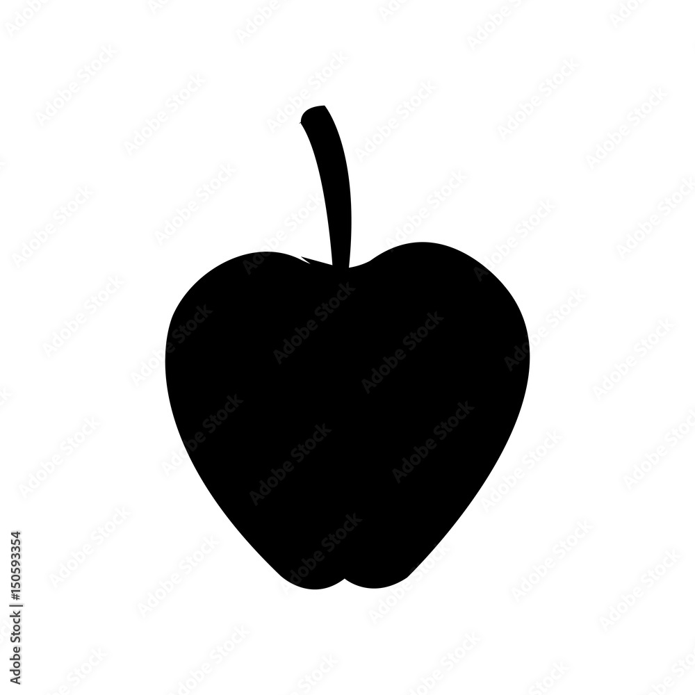 Fototapeta premium apple fruit healthy food diet pictogram vector illustration