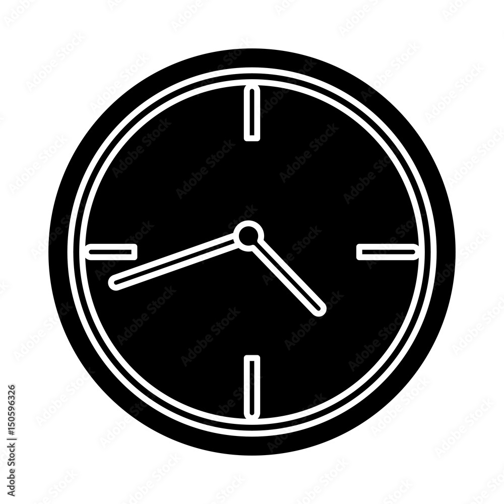 clock icon over white background. vector illustration clock icon over white background. vector illustration