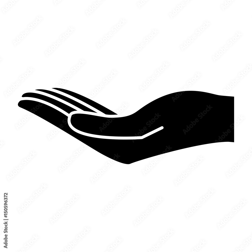 hand icon over white background. vector illustration hand icon over white background. vector illustration