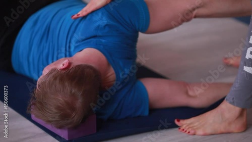 Moscow, Ganesha Yoga Studio, 2016: Group yoga practice on a holiday day.