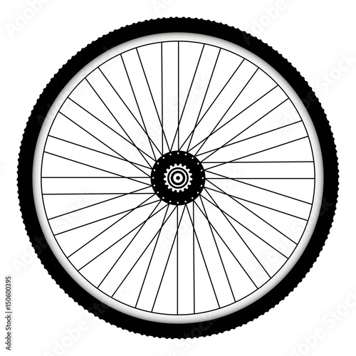 Rear bicycle wheel with spiked bicycle tire