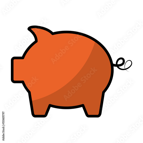piggy bank icon over white background. vector illustration