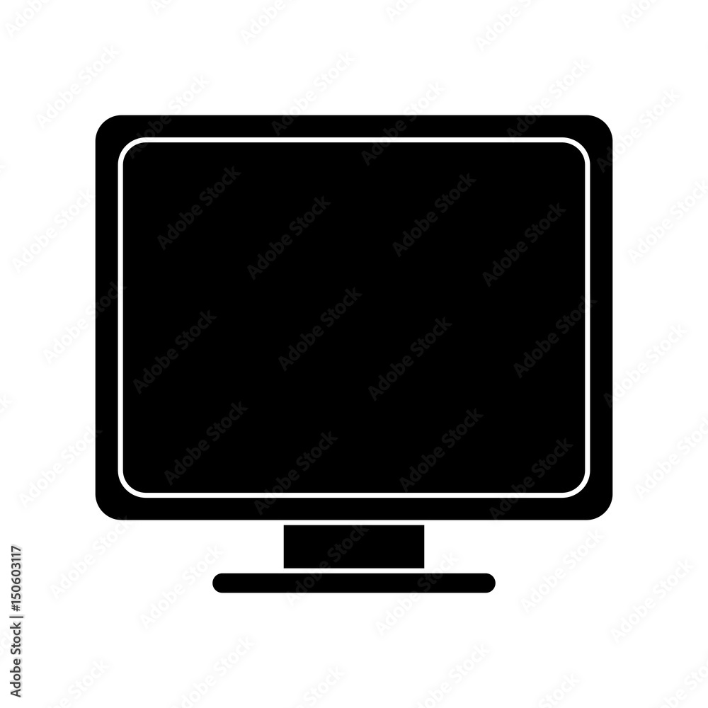 monitor computer icon over white background. vector illustration monitor computer icon over white background. vector illustration