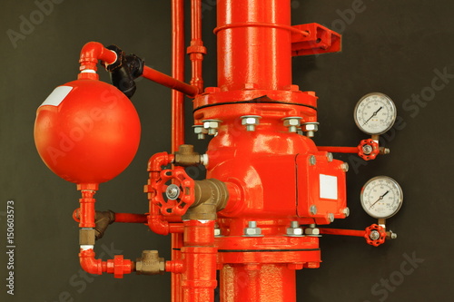 Industrial building fire protection system, sprinkler control system