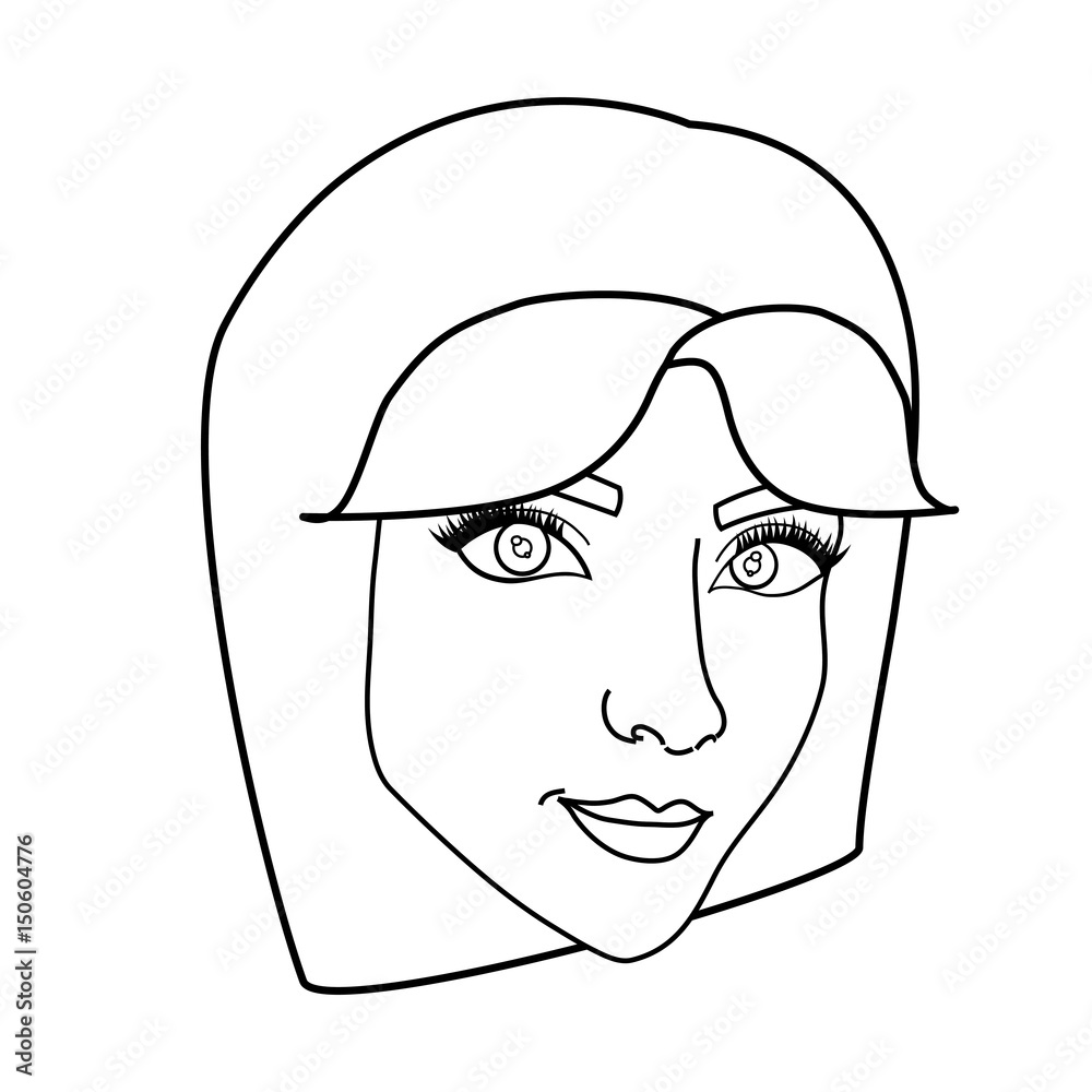woman smiling icon over white background. vector illustration woman smiling icon over white background. vector illustration