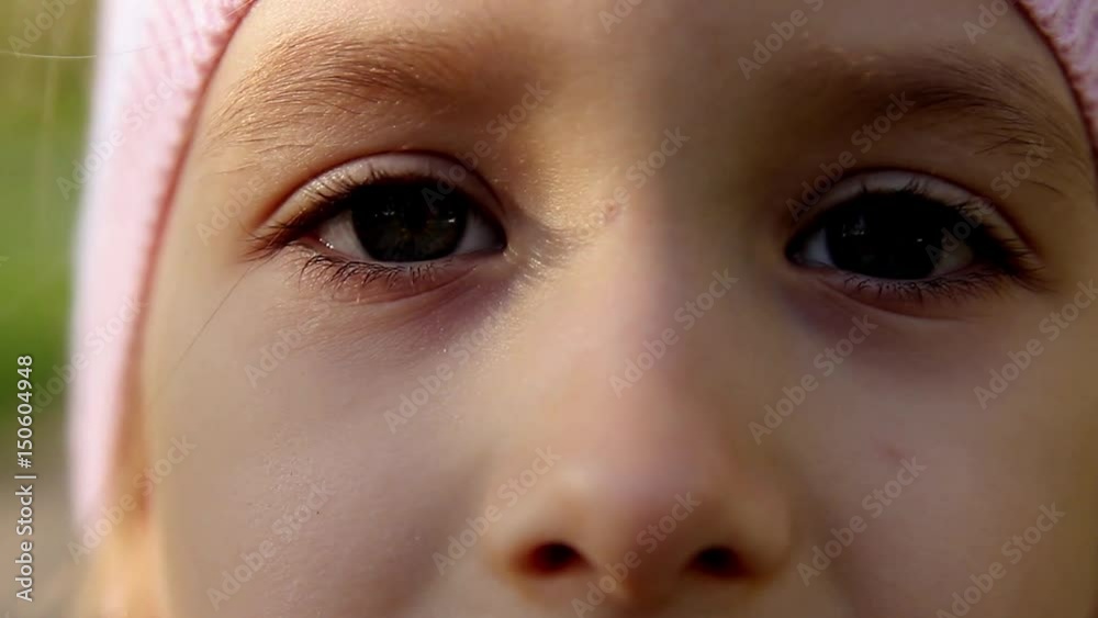 Close up portrait of the beautiful young girl of a little girl eye open. Close up portrait of the beautiful young girl of a little girl eye open.