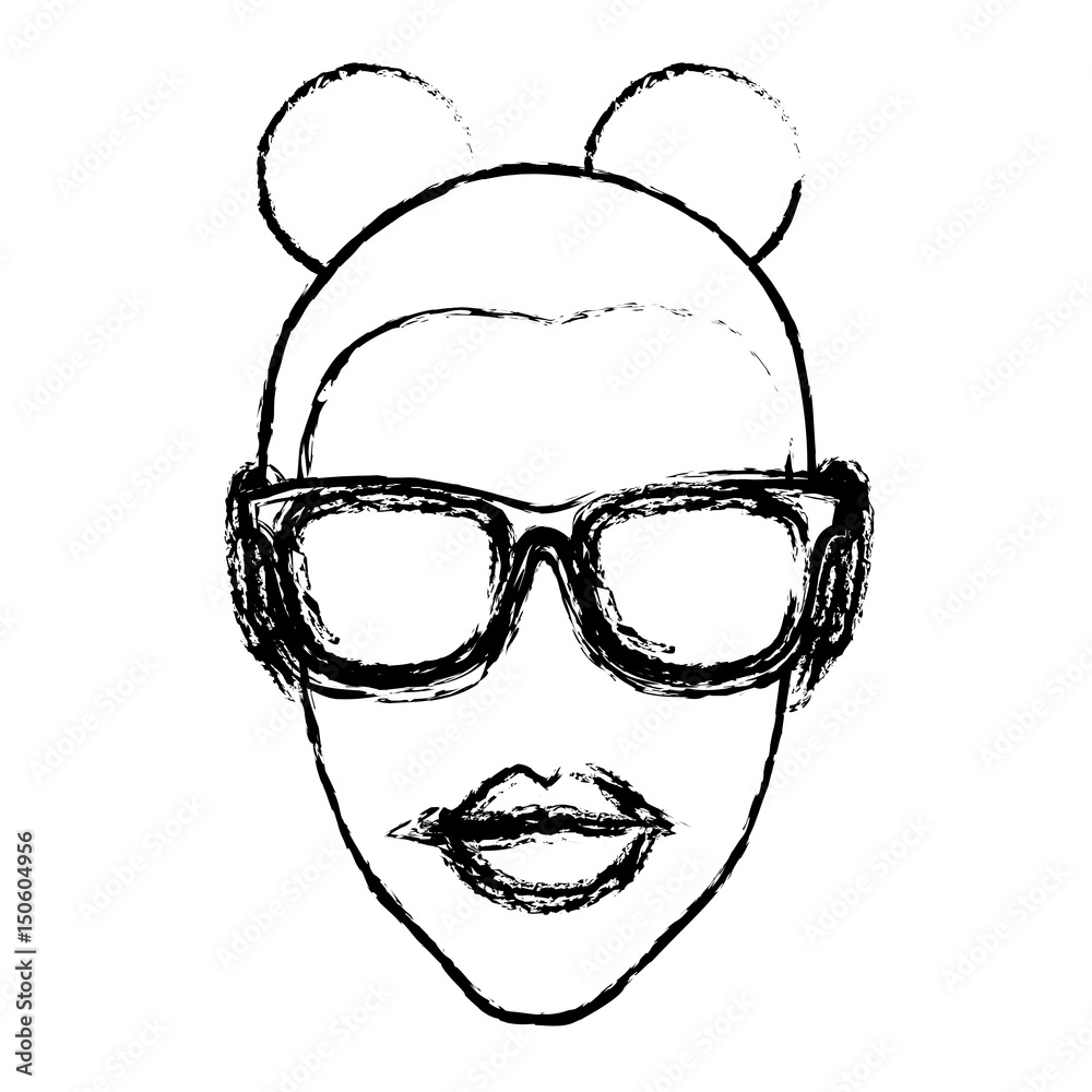 woman with sunglasses icon over white background. vector illustration woman with sunglasses icon over white background. vector illustration