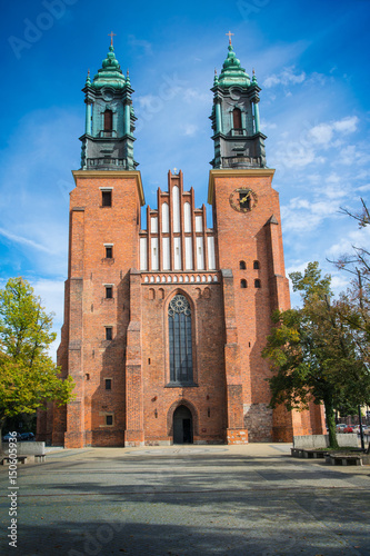  View of entrance to The Archcathedral Basilica of St. Peter and St. Paull in polish city Poznan in Ostrow Tumski square. 




Place of burial of polish kings:  Mieszko I and Boleslaw Chrobry.